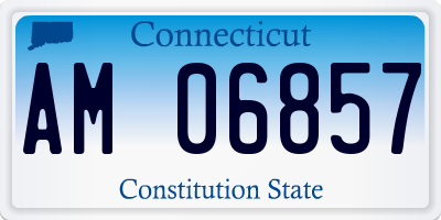 CT license plate AM06857