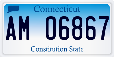 CT license plate AM06867