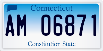 CT license plate AM06871