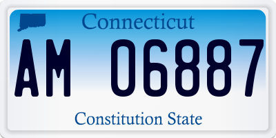 CT license plate AM06887