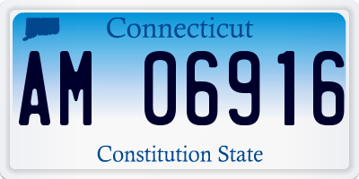 CT license plate AM06916