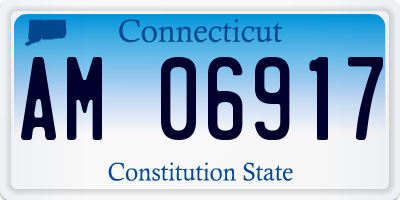 CT license plate AM06917