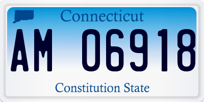 CT license plate AM06918