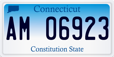 CT license plate AM06923