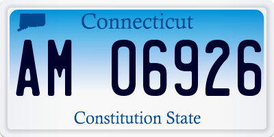 CT license plate AM06926