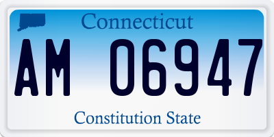 CT license plate AM06947