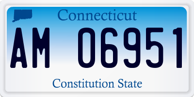 CT license plate AM06951