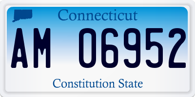 CT license plate AM06952