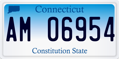 CT license plate AM06954