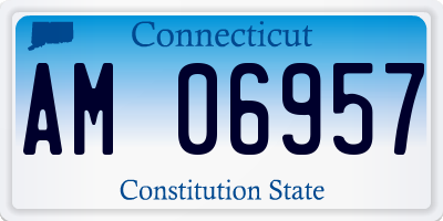CT license plate AM06957