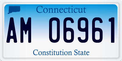 CT license plate AM06961
