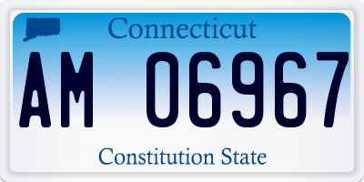 CT license plate AM06967