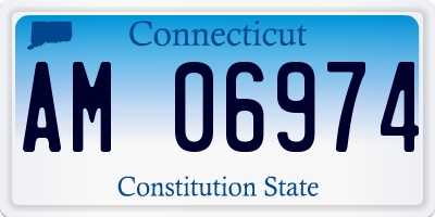 CT license plate AM06974