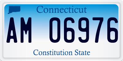 CT license plate AM06976