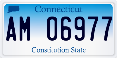 CT license plate AM06977