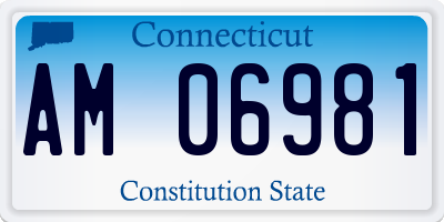 CT license plate AM06981