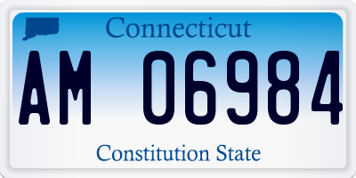 CT license plate AM06984