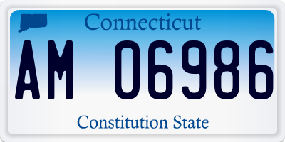 CT license plate AM06986