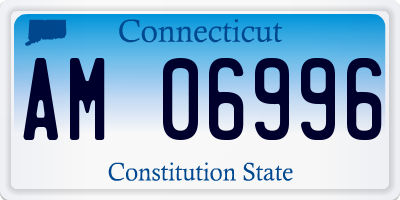CT license plate AM06996