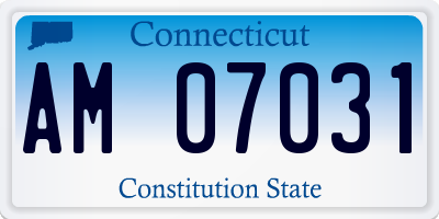 CT license plate AM07031