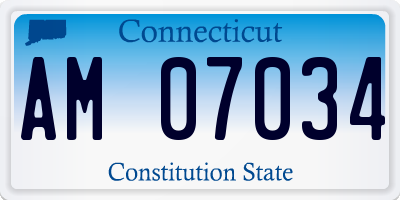 CT license plate AM07034