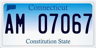 CT license plate AM07067