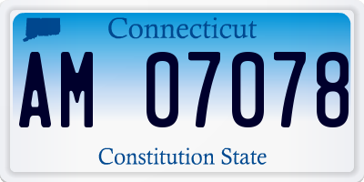 CT license plate AM07078