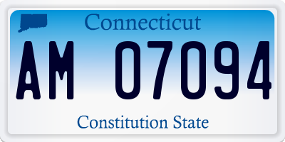 CT license plate AM07094