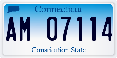 CT license plate AM07114