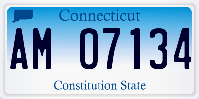 CT license plate AM07134