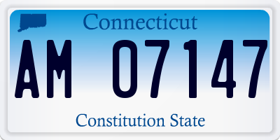 CT license plate AM07147