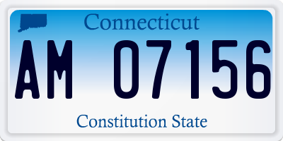 CT license plate AM07156