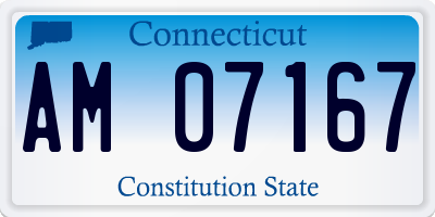 CT license plate AM07167