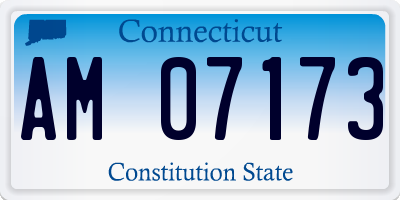 CT license plate AM07173
