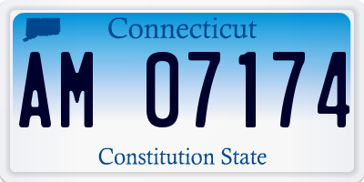 CT license plate AM07174