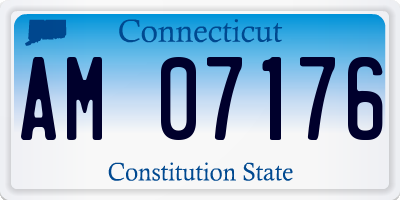 CT license plate AM07176