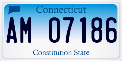 CT license plate AM07186