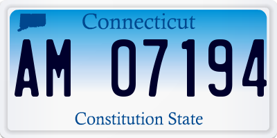 CT license plate AM07194