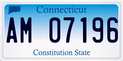 CT license plate AM07196