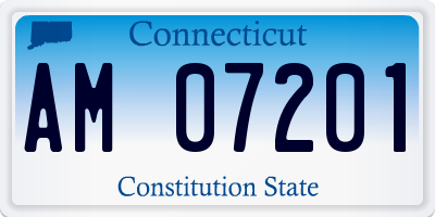 CT license plate AM07201