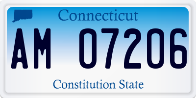 CT license plate AM07206