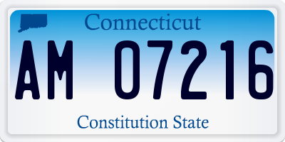 CT license plate AM07216