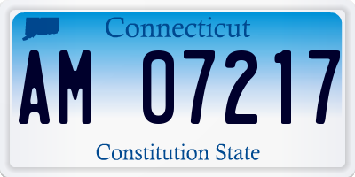CT license plate AM07217