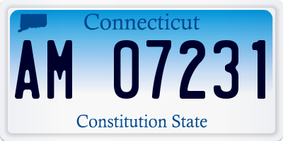 CT license plate AM07231