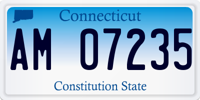CT license plate AM07235