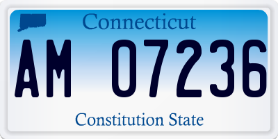 CT license plate AM07236