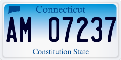 CT license plate AM07237