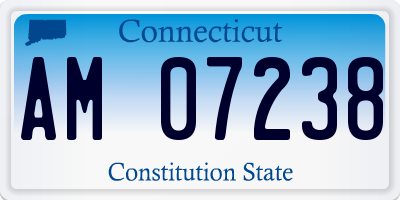 CT license plate AM07238