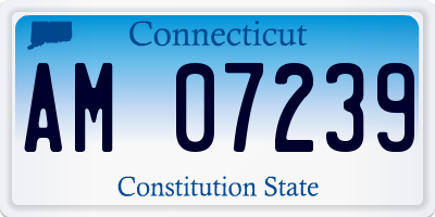 CT license plate AM07239