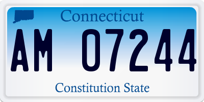 CT license plate AM07244